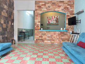 TV a/nebo společenská místnost v ubytování Casa en el centro de veracruz
