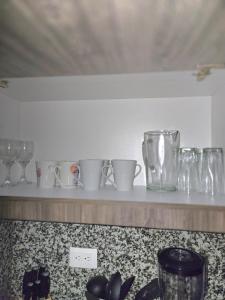 Kuchyň nebo kuchyňský kout v ubytování Moderno, brillante y parqueo