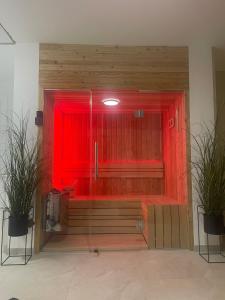 a red curtain on top of a building at La Casa di Anna in Slatina Varoš +18 photos