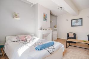 Postel nebo postele na pokoji v ubytování Appartement de caractère hyper centre