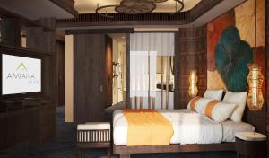 Кровать или кровати в номере Amiana Resort Cam Ranh