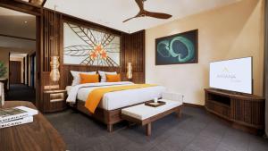 Кровать или кровати в номере Amiana Resort Cam Ranh