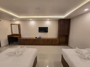 TV a/nebo společenská místnost v ubytování Hotel Kavaana