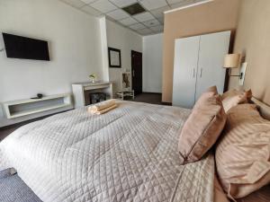 Postel nebo postele na pokoji v ubytování Aparthotel Waldinger Skopje
