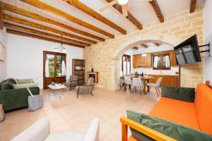 Χώρος καθιστικού στο Villa Aloe