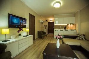 TV a/nebo společenská místnost v ubytování Aparthotel Holiday Lux Batumi