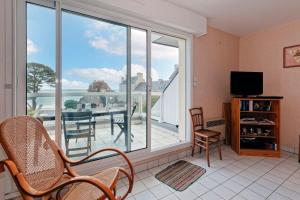 Μια τηλεόραση ή/και κέντρο ψυχαγωγίας στο Le Panorama des Ébihens - Duplex vue mer