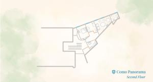 El plano del piso de Como Panorama by Rent All Como