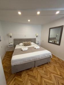 Postel nebo postele na pokoji v ubytování Palace apartment