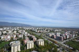 Nespecifikovaný výhled na destinaci Skopje nebo výhled na město při pohledu z apartmánu