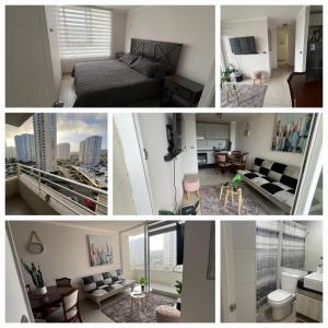 Posezení v ubytování Acogedor Departamento frente Casino y a metros de Av Costanera