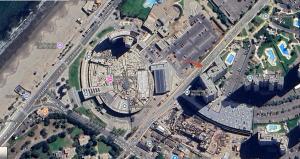 Letecký snímek ubytování Acogedor Departamento frente Casino y a metros de Av Costanera + 5 fotografií