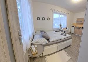 Postel nebo postele na pokoji v ubytování Apartmány Daros