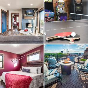 a collage of photos of a hotel room at The Cove Guest House in Prescott +122 photos