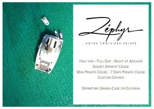 Certificato, attestato, insegna o altro documento esposto da CATAMARAN ZEPHYR EXPERIENCE EXCLUSIVE Navigation, diner, nuit, petit-déjeuner inclus
