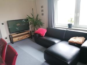 TV a/nebo společenská místnost v ubytování Haus 6 am Fluß