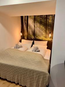 Postel nebo postele na pokoji v ubytování bloom - Zentral, modern, großzügig für 1-6 Pers