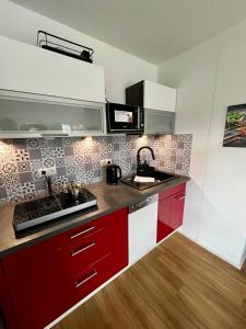 Kuchyň nebo kuchyňský kout v ubytování bloom - Zentral, modern, großzügig für 1-6 Pers