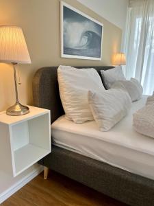 Postel nebo postele na pokoji v ubytování bloom - Zentral, modern, großzügig für 1-6 Pers