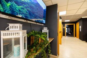 TV a/nebo společenská místnost v ubytování Scheppers Hotel