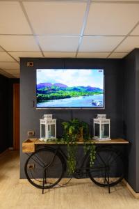 TV a/nebo společenská místnost v ubytování Scheppers Hotel