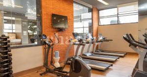 Fitness centrum a/nebo fitness zařízení v ubytování Charlie Itaim