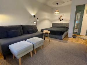 Posezení v ubytování Klimatyczna kawalerka w centrum