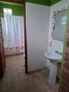 ReyesにあるDepartamento Jardín de Reyesの洗面台とトイレ付きのバスルーム