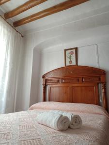 Posteľ alebo postele v izbe v ubytovaní Apartamento casa con vistas al campo y cocina con terraza