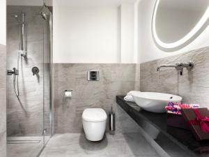 Koupelna v ubytování Hotel Sadova
