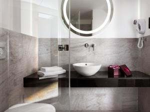 Koupelna v ubytování Hotel Sadova