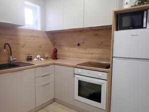 Kuchyň nebo kuchyňský kout v ubytování Apartmani NIL