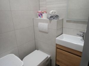 Koupelna v ubytování Apartmani NIL