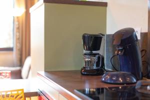 a coffee maker sitting on top of a counter at Petit Gite De La Renaissante in Peyrins