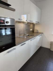 Kuchyň nebo kuchyňský kout v ubytování Heide-Liebe Appartment