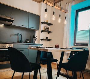 Kuchyň nebo kuchyňský kout v ubytování Zefix - Apartment im Bäderdreieck
