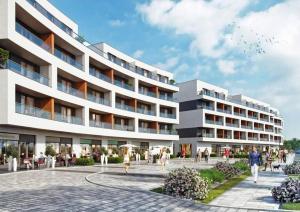 Budova, kde se aparthotel nachází