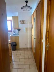 Koupelna v ubytování Appartement Chalets du Pounant