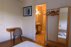 Koupelna v ubytování Hôtel Marchal