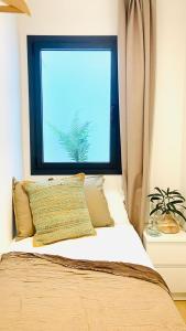 Hostal Es Niu de Tamariu客房内的一张或多张床位