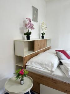 Gemütliche Stadtwohnung Kapfenberg - Gratis Parken客房内的一张或多张床位
