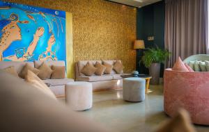 Uma área de estar em Mandarin Palace Hotel & Spa