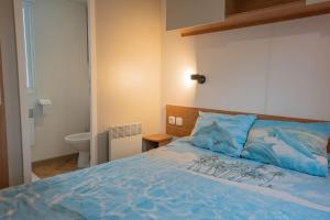 Кровать или кровати в номере La Cabane du Bassin