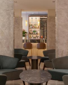 A seating area at Hotel Mozart