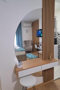 TV a/nebo společenská místnost v ubytování Apartman Lučiano Aranđelovac
