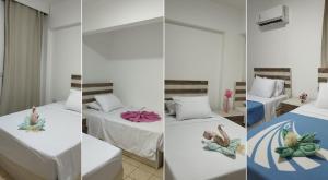 4 diverse viste su una camera d'albergo con 2 letti di Cali Residence a Sharm El Sheikh