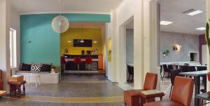 Kuchyň nebo kuchyňský kout v ubytování Hotel Miramare