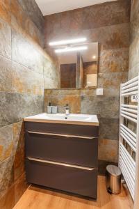 un baño con lavabo y espejo en Daumas 4 - Charme & Elégance, en Toulon