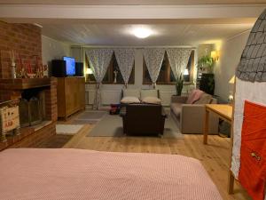 Posezení v ubytování Lakeview Villa