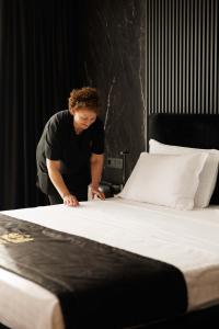 Postel nebo postele na pokoji v ubytování Destiny Hotel & SPA